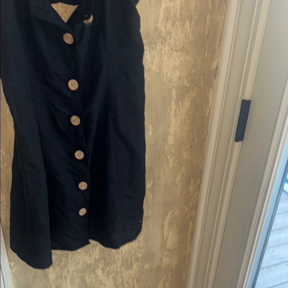 Urban Outfitters Black Button-Down Mini Dress. ONLY WORN ONCE! Size: SMALL(2-4)!